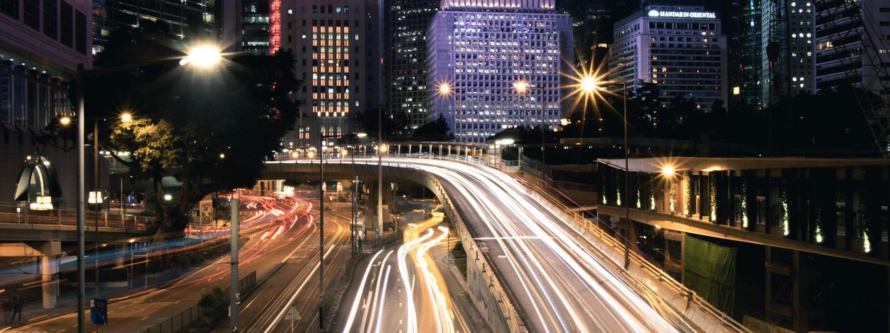 City traffic at night